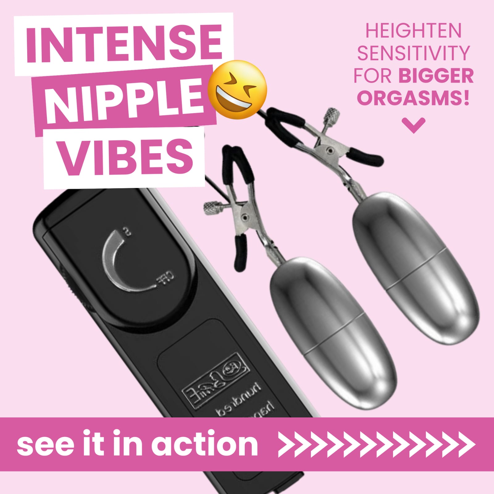 Remote Control Vibrating Egg With Nipple stimulation