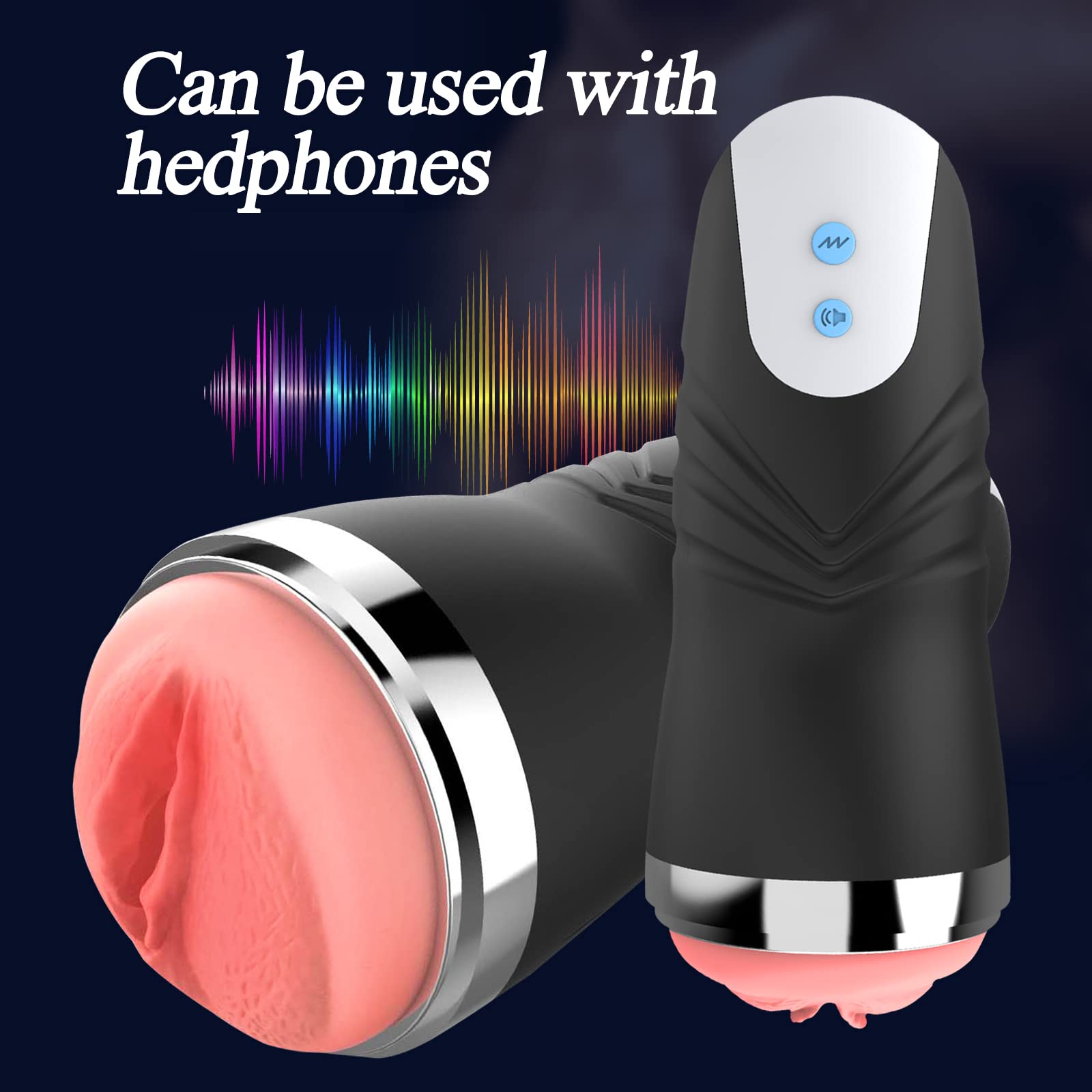 Sextoys Masturbation Cup-Charging-Multiple Vibration Mode-Sound-Interactive pronunciation Live Recording