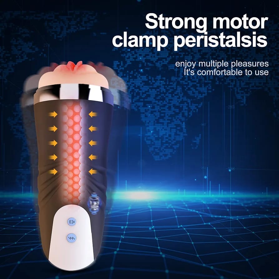 Sextoys Masturbation Cup-Charging-Multiple Vibration Mode-Sound-Interactive pronunciation Live Recording