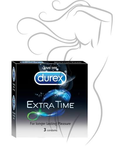 Durex Extra Time Condom, 3`s