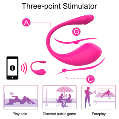 Love Spouse Wireless Bluetooth G-Spot Vibrator: APP Controlled Clit Stimulator & Vibrating Egg